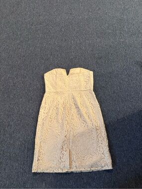 J. Crew Strapless Dress in Light Beige